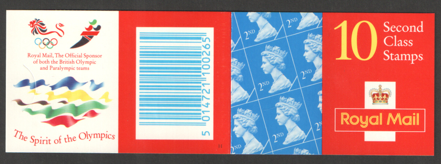 (image for) HC17 / DB16(21) Olympics Setting 1 Harrison 10 x 2nd Class Barcode Booklet